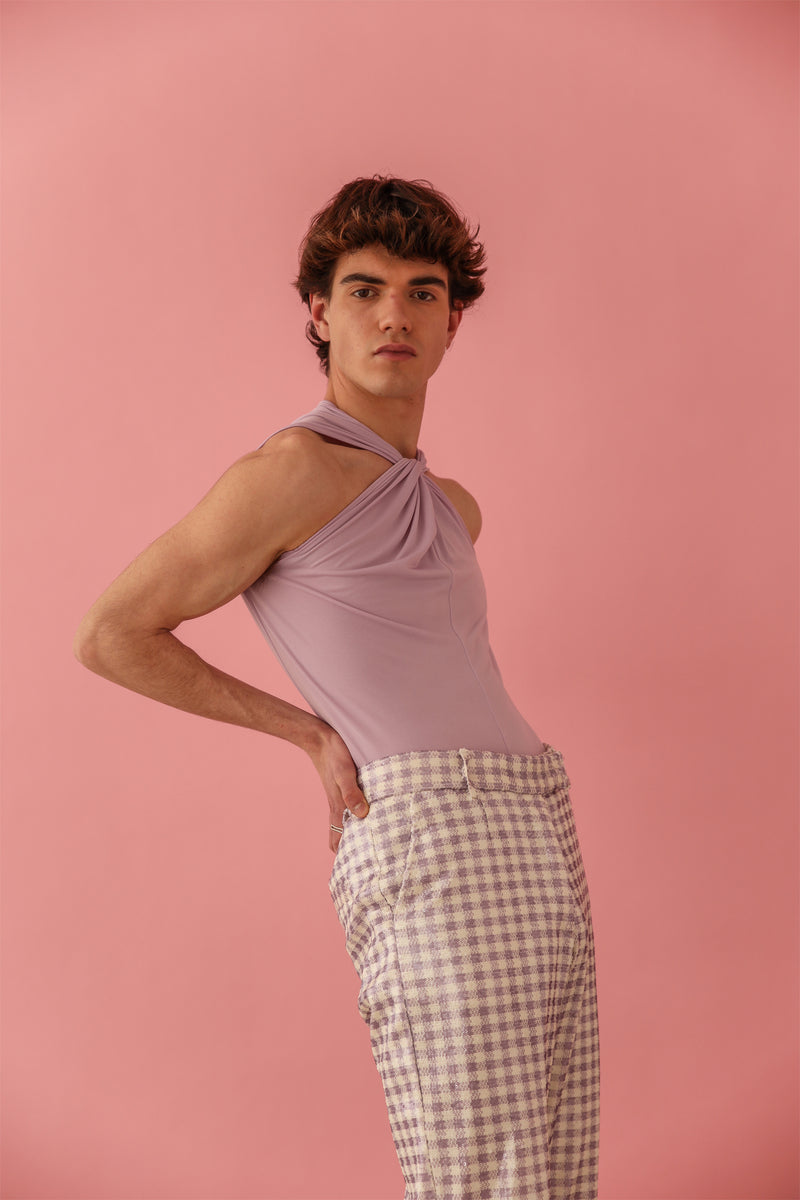 Lilac very pery draped tank top – victorvonschwarz