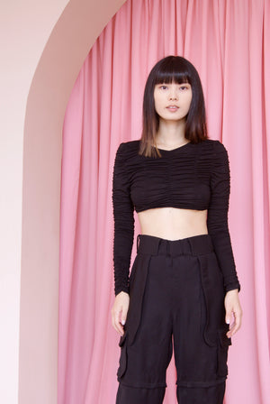 Black crop top