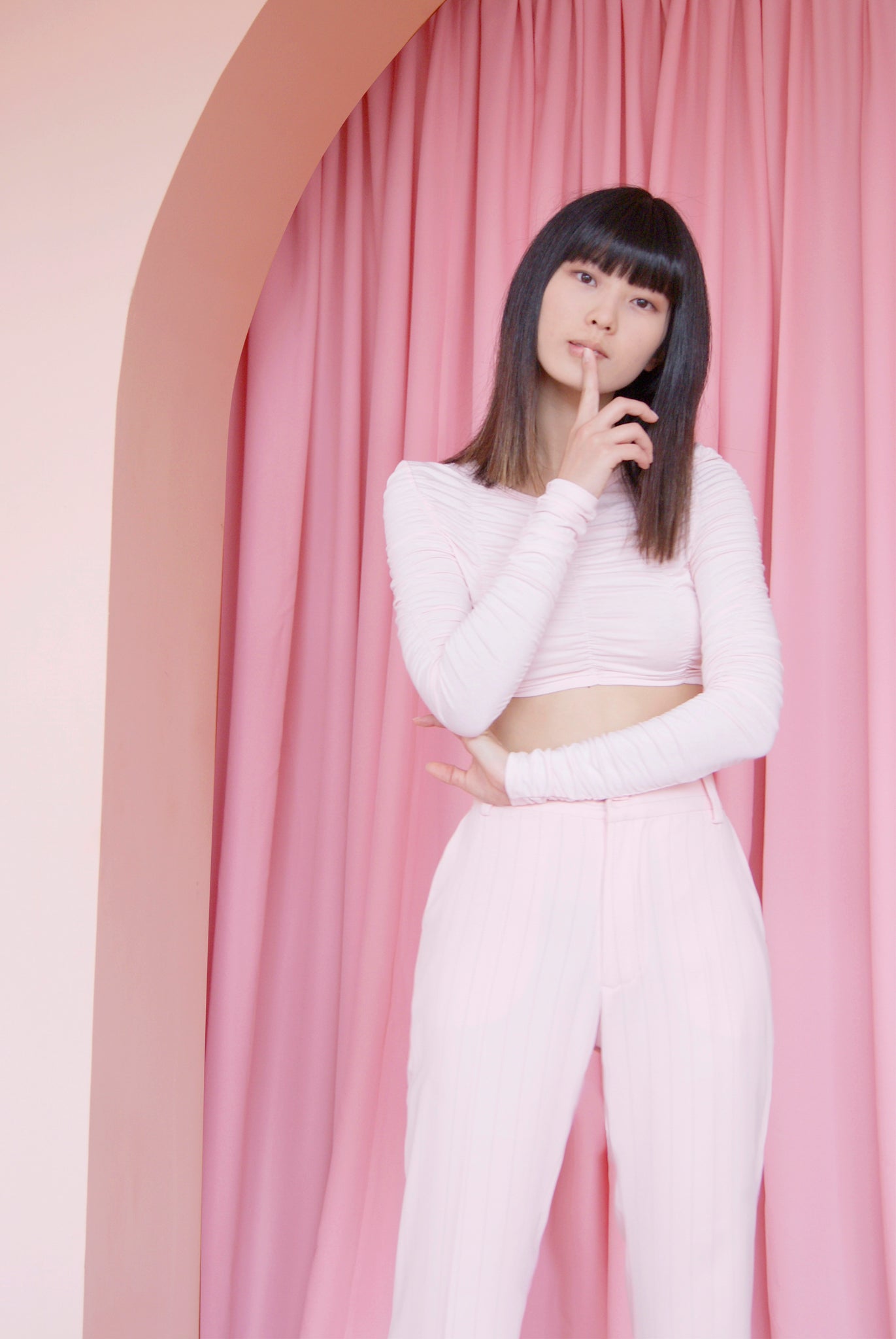 Pink crop top
