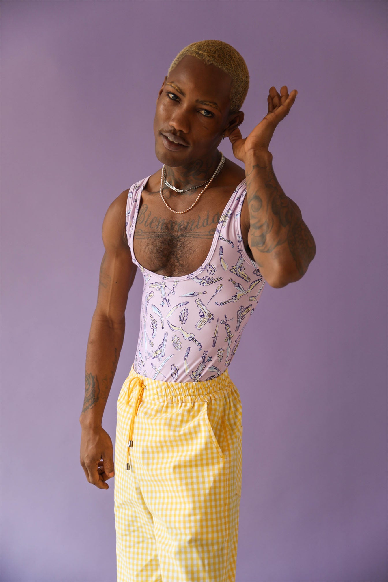 Asian mafia weapons print body