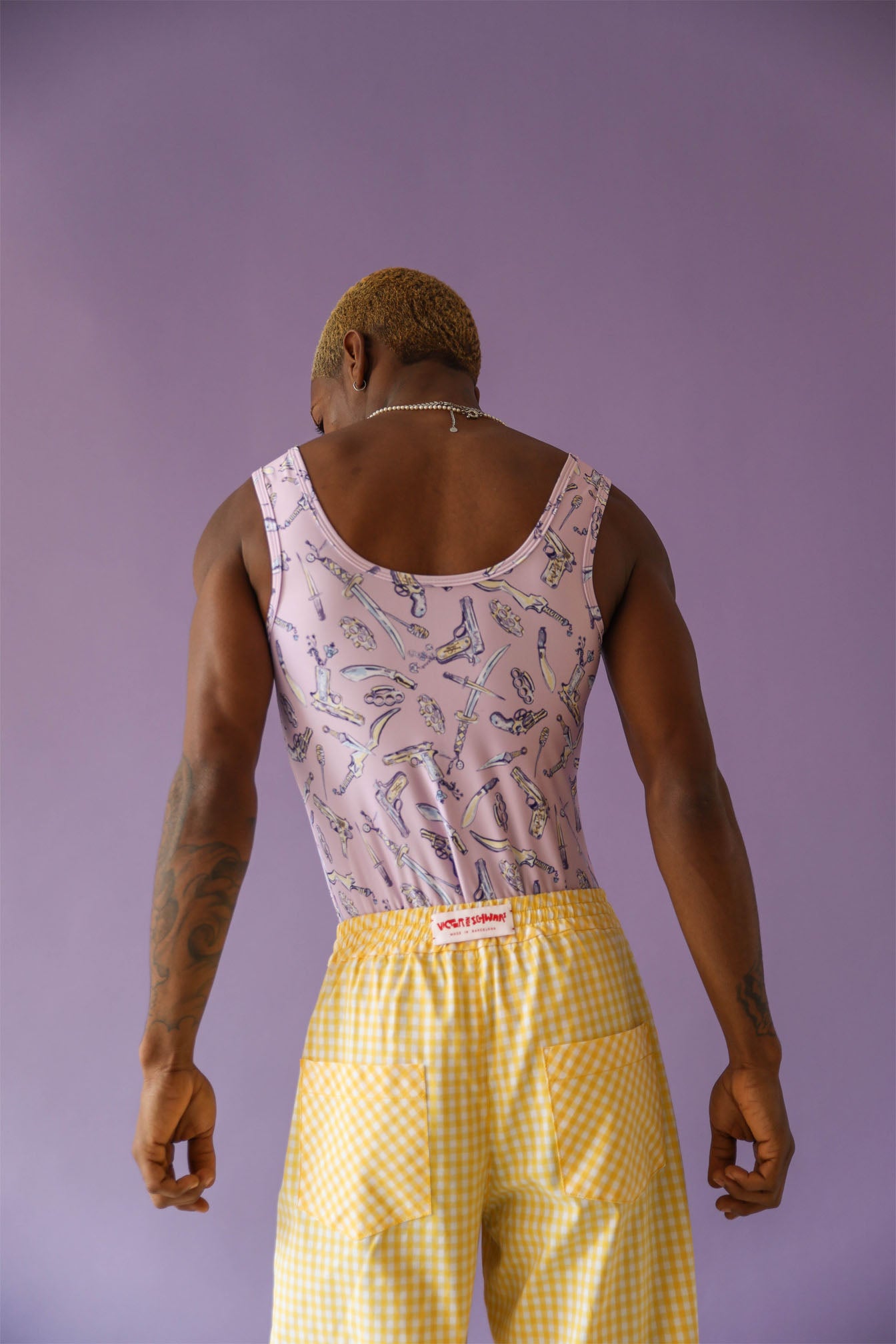 Asian mafia weapons print body