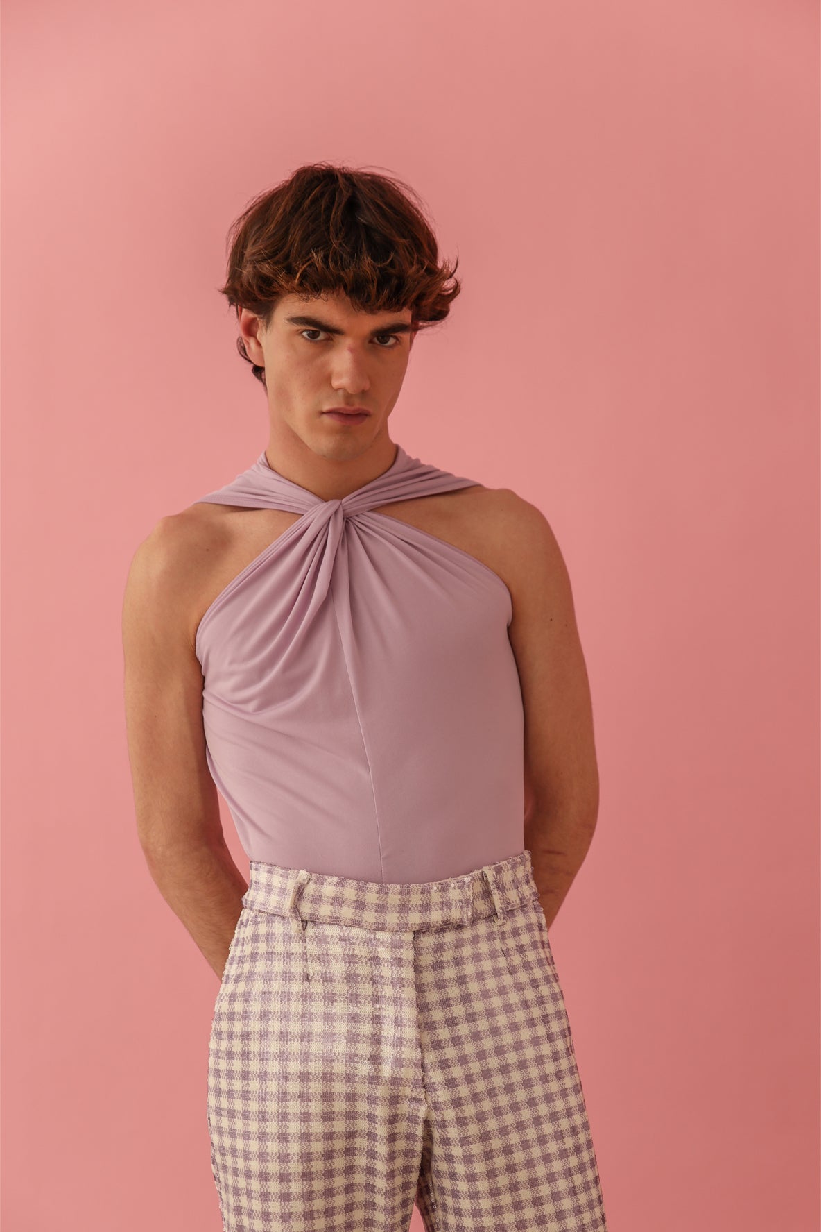 Lilac very pery draped tank top – victorvonschwarz